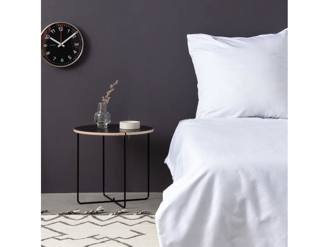 Juego De Cama - Funda Nórdica 220 X 240 Cm + 2 Fundas De Almohada 60 X 60 Cm - Satén De Algodón - Blanco