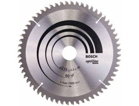 Disco de Sierra Circular BOSCH Optiline Madera 216x30x2.0 mm - 60
