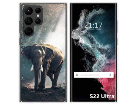 Carcasa Samsung Galaxy S22 Ultra 5G TUMUNDOSMARTPHONE Dibujos Elefante Multicolor