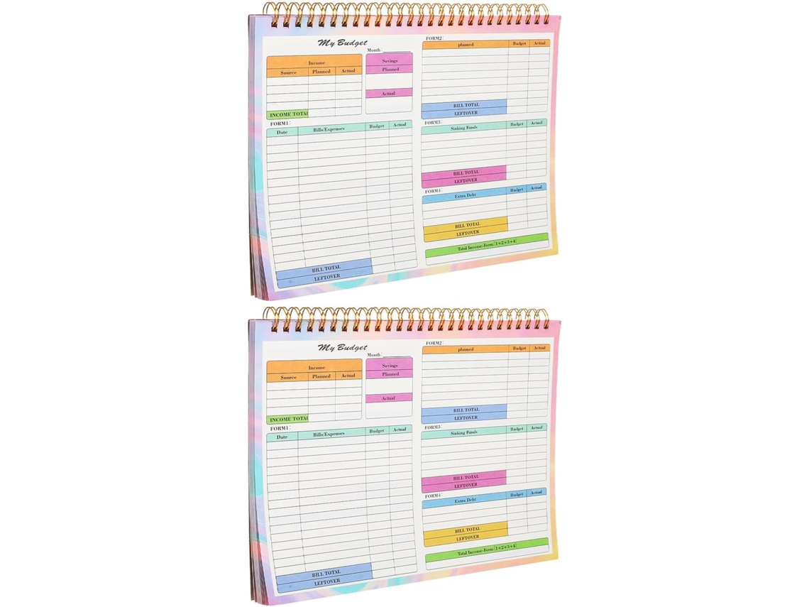 Besportble Cuaderno De Gastos Mensuales Y Facturas Y Ahorros 24.64 X 18.30 X 1.00 Cm Pulgadas - Materiales:...