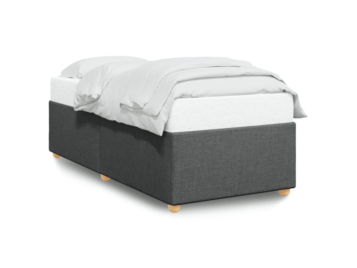 Maison Exclusive - Estructura De Cama Sin Colchón Tela Gris Oscuro 80x200 Cm