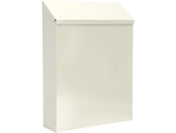 Buzón De Pared De 30x23x6 Cm, Estilo Rústico, Blanco, Con Cerradura.