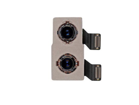 H4 Cámara trasera dual para Apple iPhone X completa con 2 lentes y 2 almohadillas Negro