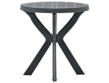 MAISON EXCLUSIVE Mesa bistro gris antracita plástico Ø70 cm