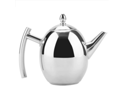 Hervidor de acero inoxidable para té, café y agua con filtro plateado (1500 ml)