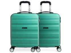 Conjunto de 2 Maletas de Cabina ITACA T71650P ABS Azul (55x40x20cm - 40L)