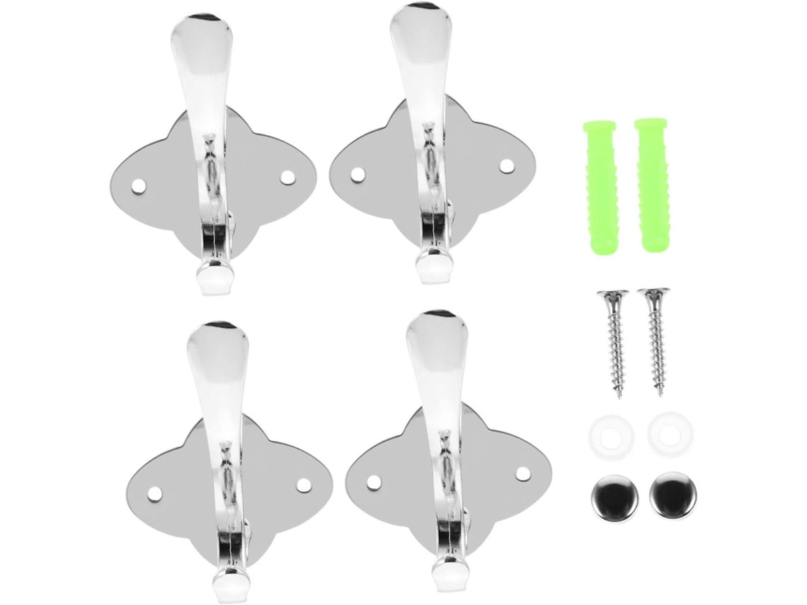 Juego de 4 percheros y toalleros de pared de acero, accesorios de baño y Vayotoy