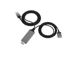 Cabo Hdmi Para Celular Adaptador Av Digital 1080p Plug Play Para Ios Android Preto