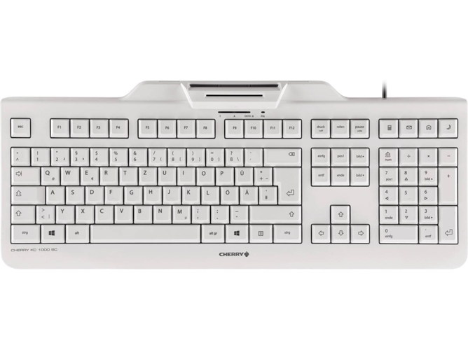 Teclado CHERRY KC 1000 SC (Con Cable - Layout Alemán - Teclado Numérico)