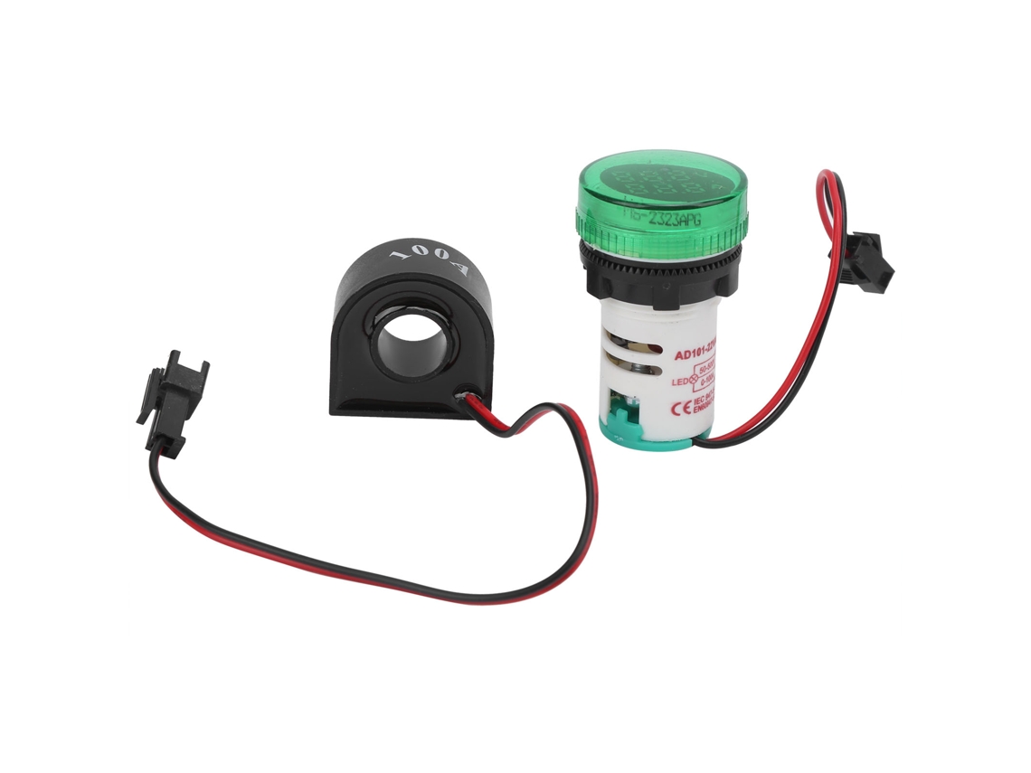Ad101‑22vam Luz Indicadora Doble Display Voltaje Corriente Ac50‑500v 0‑100a Verde