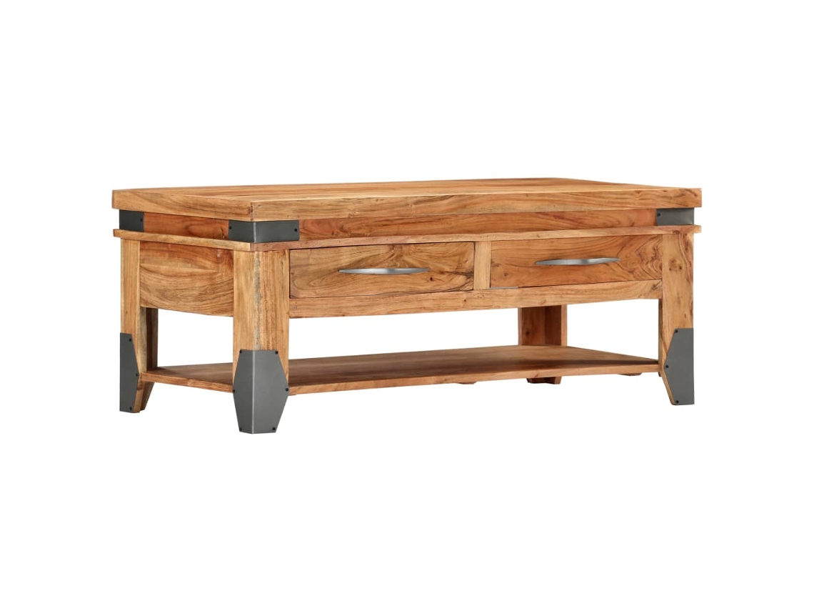 Mesa de Centro Apoyo 110X52X45 Cm Madera de Acacia Maciza