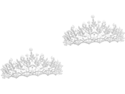 2 Piezas, Fiesta De Té, 2 Tiaras Nupciales Y Duraderas Para Bodas, Fiestas Y Compromisos.
