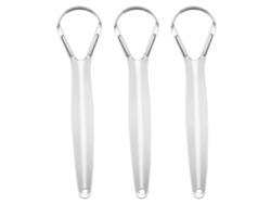 Raspador de Língua de Pacote com 3 Limpador de Língua de Aço Inoxidável Raspadores de Língua de Metal para Reduzir O Mau Hálito Estilo 3