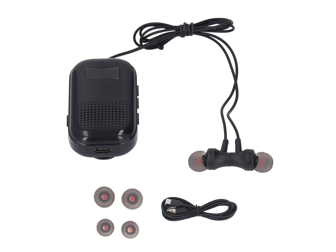 Fone De Ouvido Bluetooth 5.4 Retrátil Com Clip Posterior Rádio Fm Mp3 Player Cancelamento De Ruído Suporta Cartão De Memória