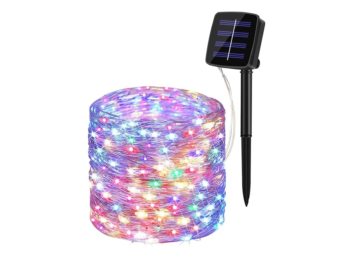 (7 M De Largo, 50 Cuentas Led) Cadena De Luces Led Para Exteriores Con Energía Solar, Resistente Al Agua