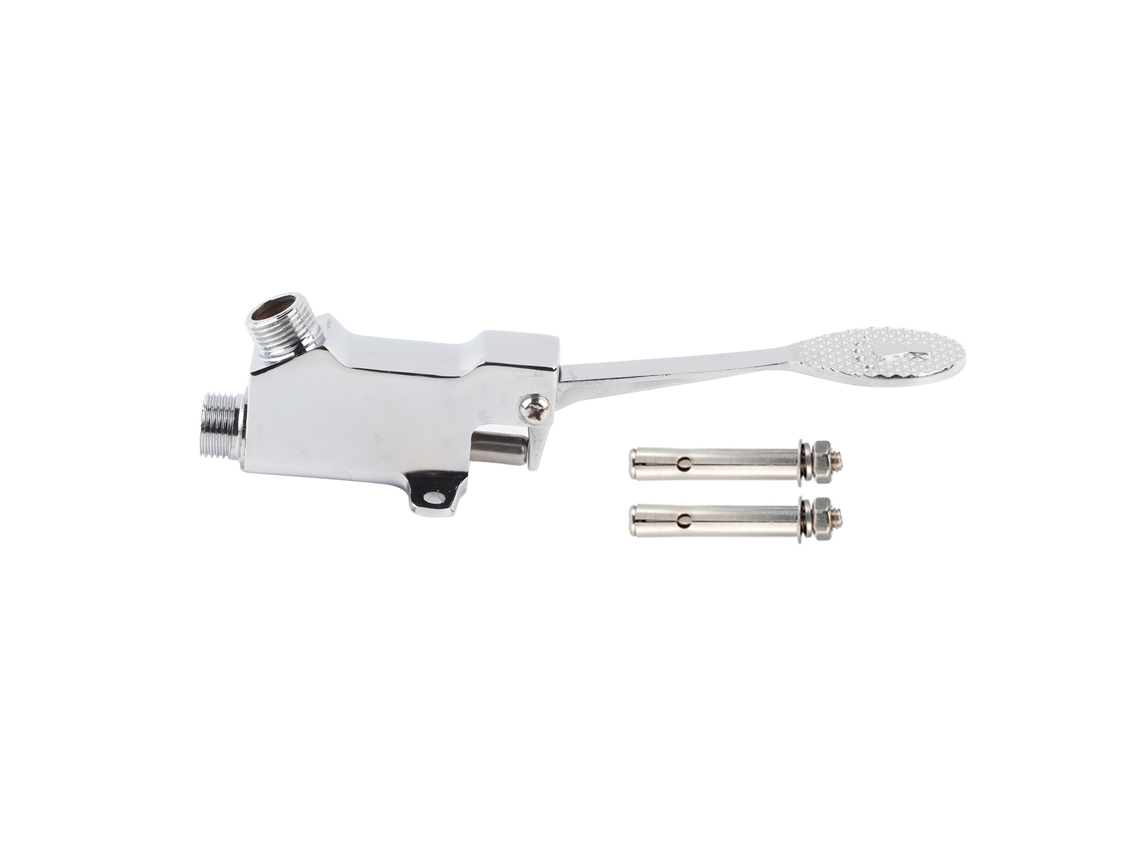 Válvula de pedal de pie para montaje en suelo, rosca G1/2, control de agua