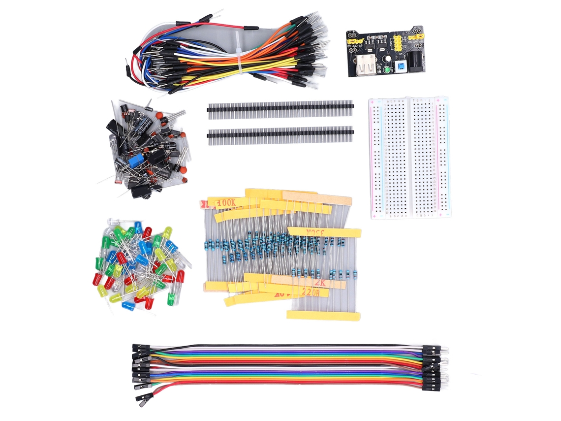 Kit De Componentes Electrónicos Con Breadboard, Condensadores Y Resistencias Para Raspberry Pi
