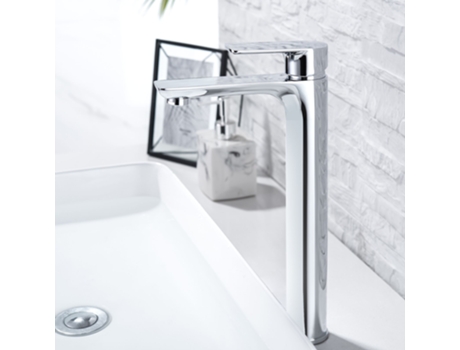 Grifo Lavabo Caño Alto Pomo Monomando LOMAZOO Magnitude Cromo