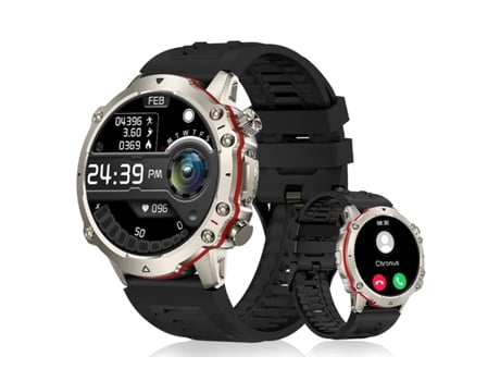 CHRONUS Fw09 Reloj inteligente militar de titanio plateado