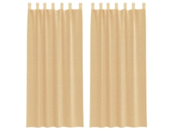 Maison Exclusive - Cortinas De Gasa Con Bolsillos Para Varillas 2 Uds. Arena
