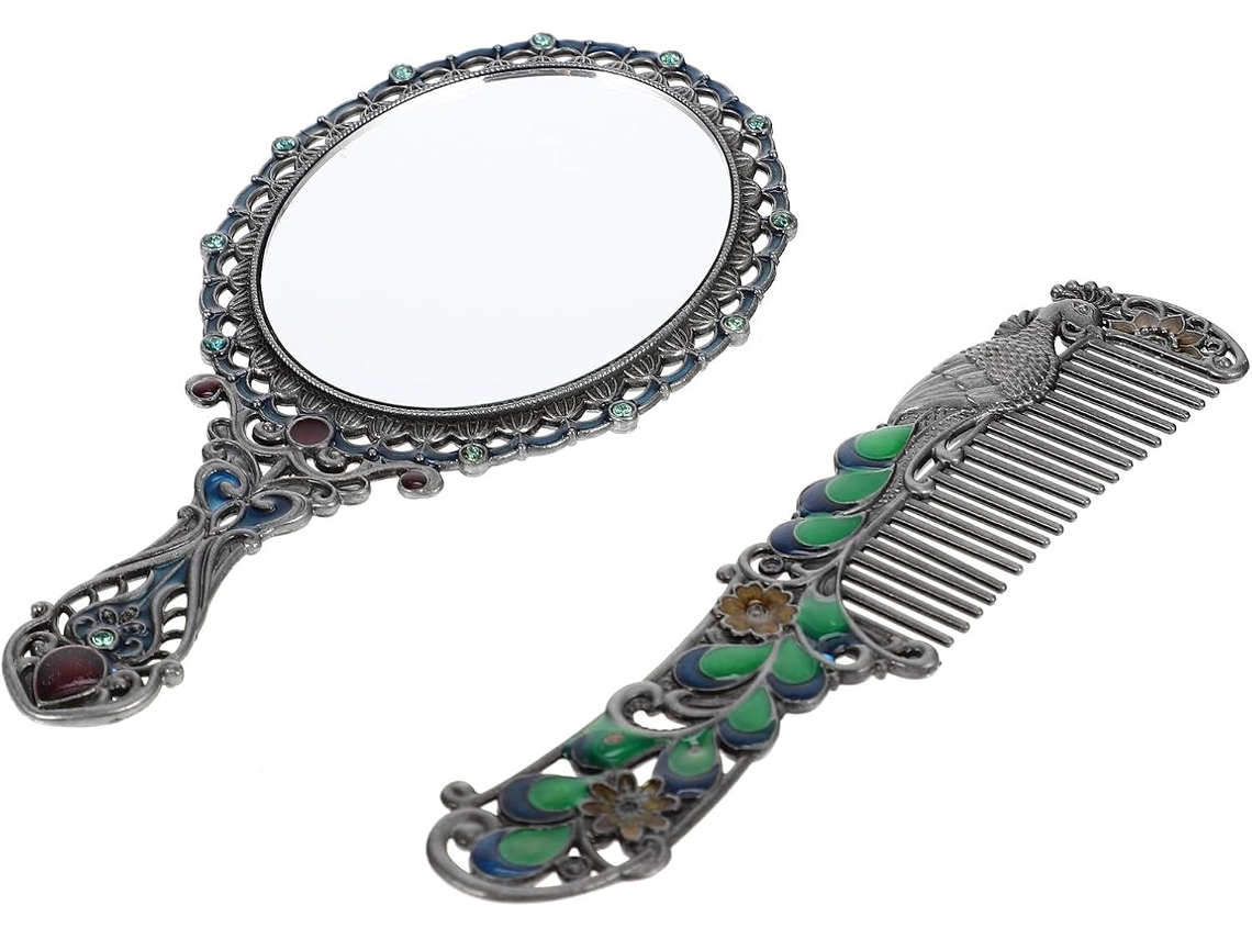 Miroir Cosmétique Portátil En Métal Résistant Para Fille, Maquillage Y Voyages Cuelloleur Aléatoire