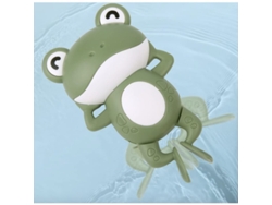 Juguete De Baño Con Forma De Rana Verde, Con Cuerda Para Darle Cuerda, Seguro Para Los Niños Y Sin Esquinas Afiladas.