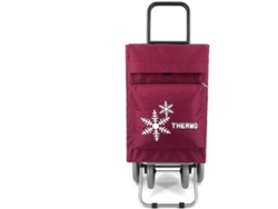 Carro de La Compra Plegable Con Bolsa Térmica 4 Ruedas para Subir Escaleras Bolsa Impermeable Isotérmica de 44L Litros. Rojo COSHANO