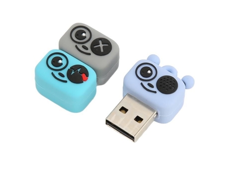 HURRISE Disco Mini U Flash Drive PVC Estilo Cartoon Bee USB 2.0 Patrón Hot Swap Unidad Flash USB Interna de Computadora Amarillo Azul 64Gb