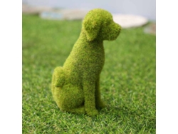 Estatua de resina para jardín de animales flocados de estilo europeo A