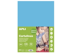 Cartulina Apli Azul Cielo A4 170g 50 Hojas