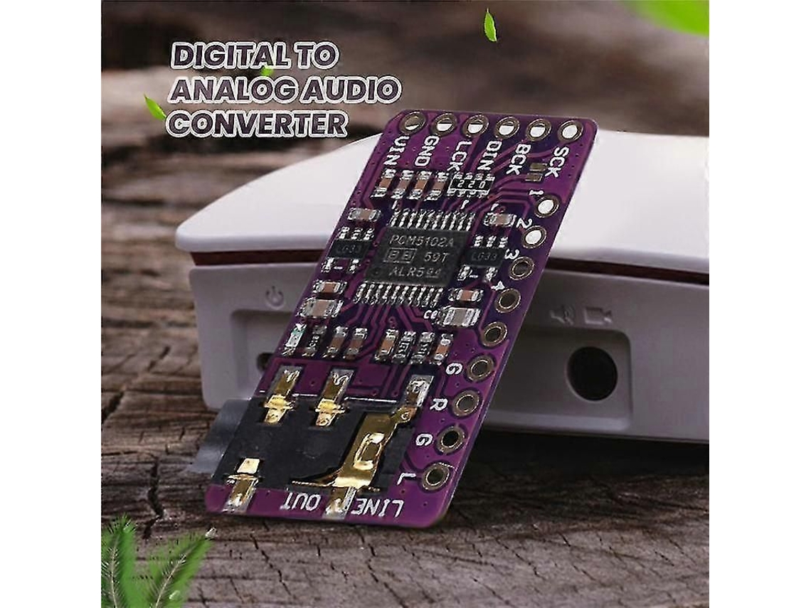 Módulo Decodificador Dac Pcm5102, Convertidor De Audio Estéreo Digital A Analógico I2s Iis 5v