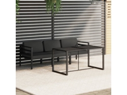Conjunto de jardín de 4 piezas con cojines de aluminio antracita, Dkd Home Decor