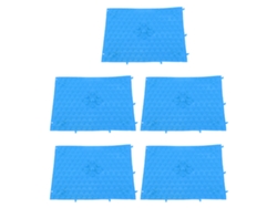 5 Alfombrillas De Masaje Para Pies De Tpe, Tabla De Acupresión Para Caminar, Almohadilla De Masaje Azul Para Uso Doméstico Y Exterior.