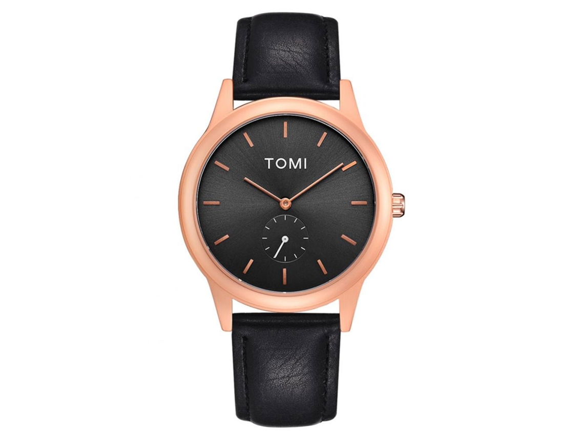 Reloj De Pulsera Para Hombre Tomi Noble Analógico Dial Grande Cuarzo Correa Pu