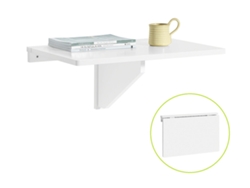 Mesa SOBUY Plegable (Blanco - Madera - 60x40x1.4 cm)