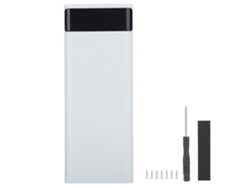 Kit De Batería Externa Shell Diy Para 8 Baterías 18650 Con Carga Rápida Usb Qc2.0/qc3.0 Pd Blanco