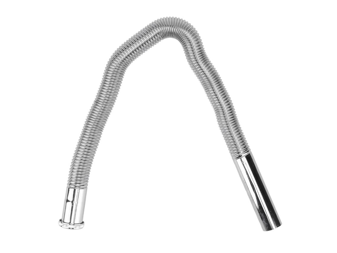 Tubo De Desagüe Flexible En Forma De U Para Lavabo De Baño, Inodoro, Conexión Roscada G1-1/4in, Acero Inoxidable Duradero.