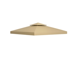 VPMKP - Cubierta de sustitución Outsunny para pabellón de jardín, 3x3 m, beige