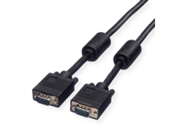 Cable ROLINE (VGA - 10m - Negro)