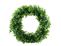 Guirnalda De Hojas Verdes De 40 Cm Para Puerta, Pared, Ventana, Decoración Del Hogar, Boda, Fiesta.