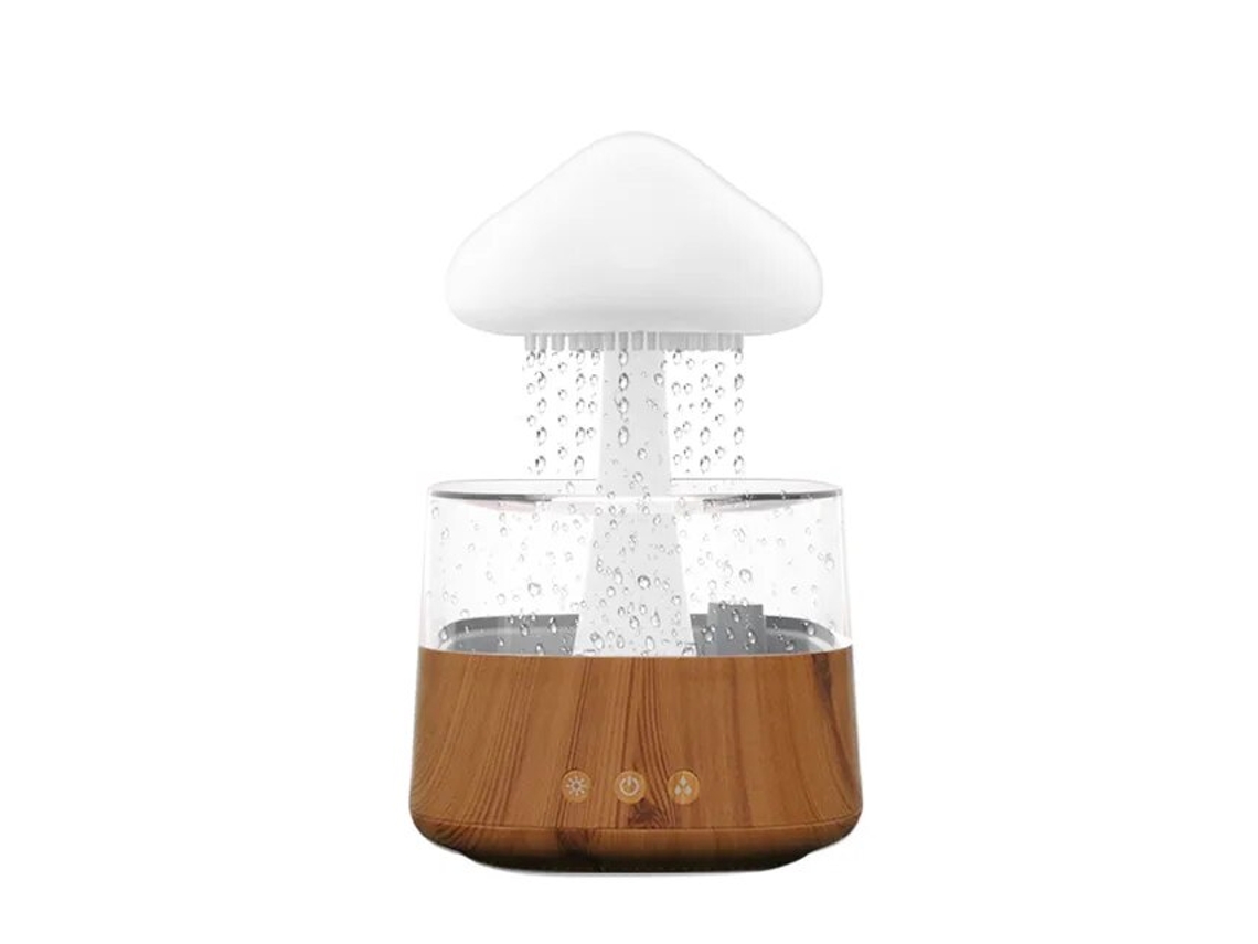Humidificador de sobremesa con tecnología Rain Cloud, lámpara de aroma y difusor con altavoz USB. Mdug