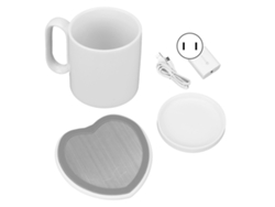 Calentador de tazas eléctrico Corazón de 2 temperaturas constantes para café, té de leche con taza