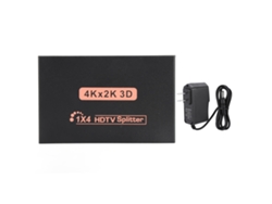 Divisor HDMI D2026n, 1 entrada, 4 salidas, 4K (3840x2160), distribuidor de audio y video con cargador.