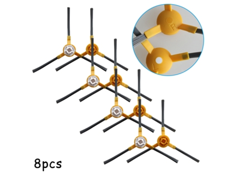 8 X cepillos laterales para Robot aspirador inteligente Abir X5,X6,X8 Robot aspirador Cepillo Lateral reemplazo de limpieza del hogar