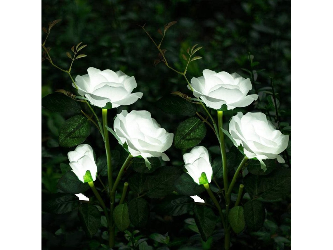 2026altiro-luces Solares Exteriores Rosas Con 6 Rosas, Resistentes Al Agua Para Jardín, Patio Y Calle - Blancas