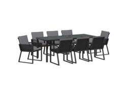 Maison Exclusive - Conjunto De Comedor De Jardín 9 Pcs Negro