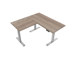 Mesas Elevadoras EUROSEATS electricamente carvalho robson - estrutura de canto sit-stand cinza