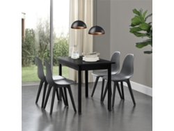 Conjunto de Cadeiras de Jantar [EN.CASA] Brevik Cinzento/preto (Plástico - 83 x 54 x 48 cm)