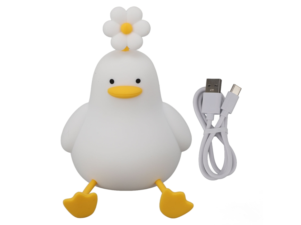 Lámpara De Noche Recargable De Silicona Con Forma De Pato, 1200 Mah, Con 3 Niveles De Brillo, Ideal Para Dormitorios Y Residencias Estudiantiles.
