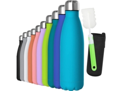 2026da-botella De Agua De Acero Inoxidable Linjou 500ml, Doble Pared, Aislada Al Vacío, Anti-fugas, Azul
